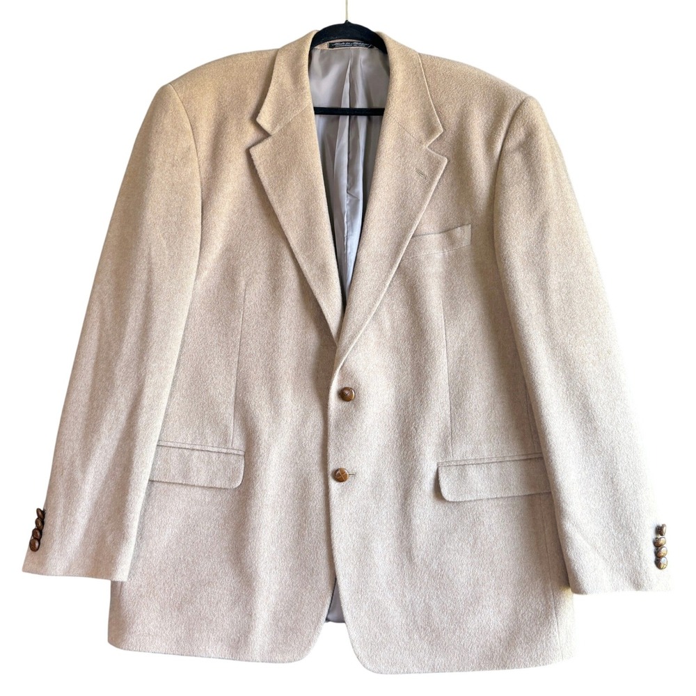 Tailors Row Deansgate Mens 46R 100% Camel Hair Wool Blazer‎ Sport Coat Tan Camel